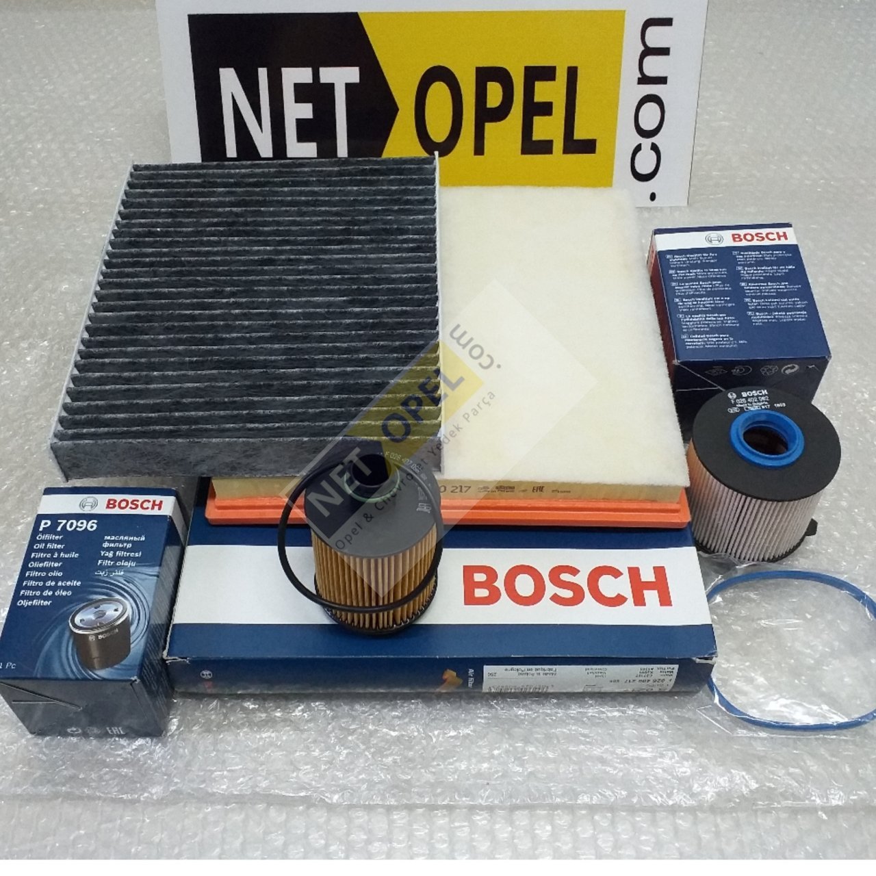 Opel Astra J Filtre Bakım Seti 1.3 Motor BOSCH Orjinal İçerik..