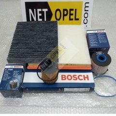 Opel Astra J Filtre Bakım Seti 1.3 Motor BOSCH Orjinal İçerik..