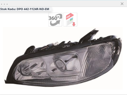 Opel Omega B Far Lambası Sağ 1999-2004 DEPO Marka