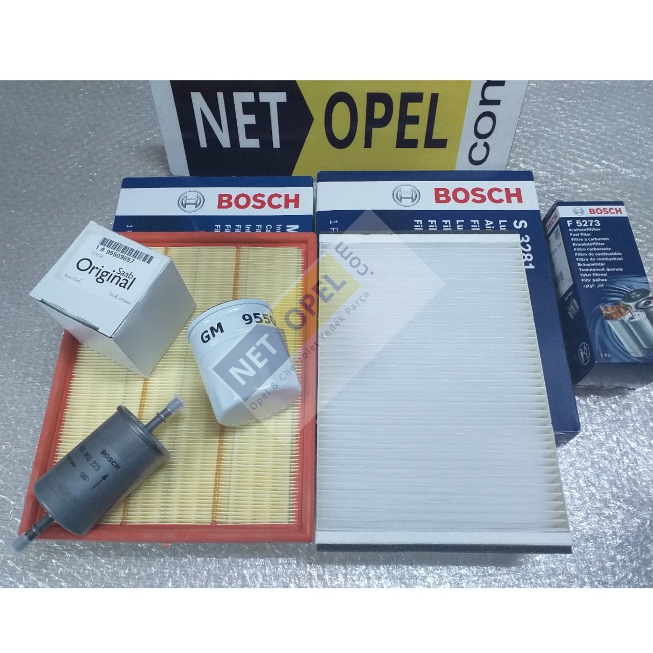 Opel Corsa C Filtre Bakım Seti  Z14XE Motor GM - BOSCH .