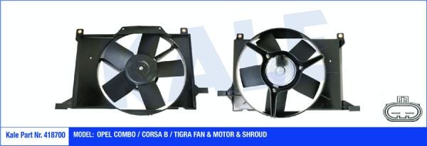 Opel Corsa B Radyatör Fan Motoru ( 5 Kanat ) Davlumbazlı