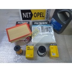 Opel Mokka Filtre Bakım Seti Motor Yağlı 1.6 Dizel FİLTRON-MAN