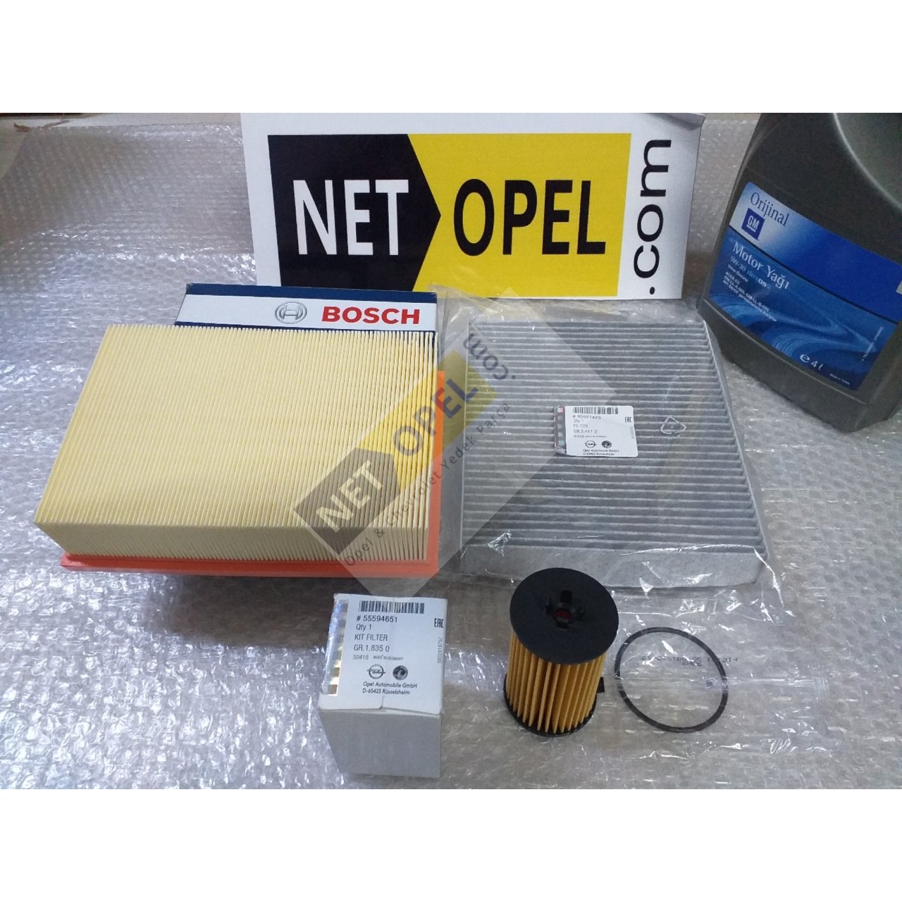 Opel Mokka Filtre Bakım Seti Motor Yağlı 1.4-1.6 Motor GM