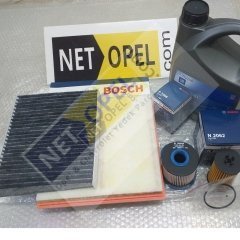 Opel Astra J Filtre Bakım Seti Motor Yağlı 1.6 Dizel Motorlar BOSCH