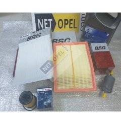Opel Meriva A Filtre Bakım Seti  Motor Yağlı 1.4 Motor BOSCH .
