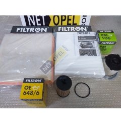 Opel Astra J Filtre Bakım Seti ( Karbonsuz Polen ) 1.6 Dizel FİLTRON