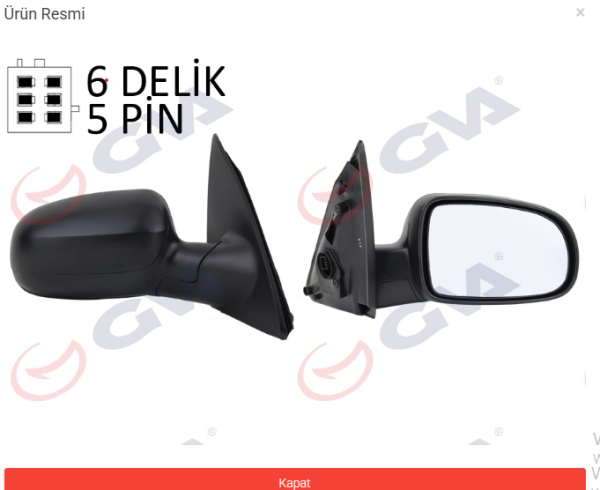 Opel Corsa C Ayna Komple Sol Elektrikli