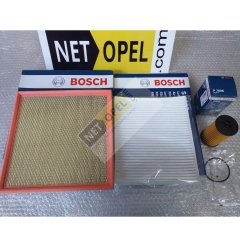 Opel Zafira C Filtre Bakım Seti 1.4 Motor BOSCH.