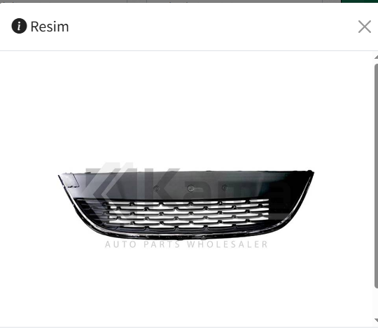 Opel Astra J Ön Tampon Alt Izgara  Nikelaj Plakalık Alt Bakalıt Set 2013-