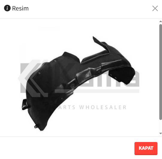 Opel Combo C Ön Çamurluk Davlumbazı Sol