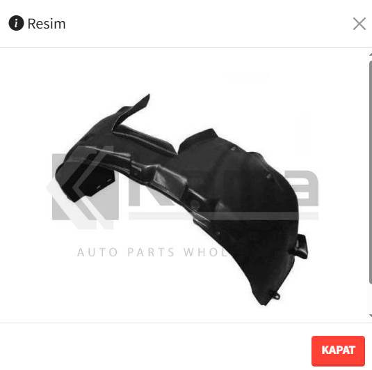 Opel Combo C Ön Çamurluk Davlumbazı Sağ